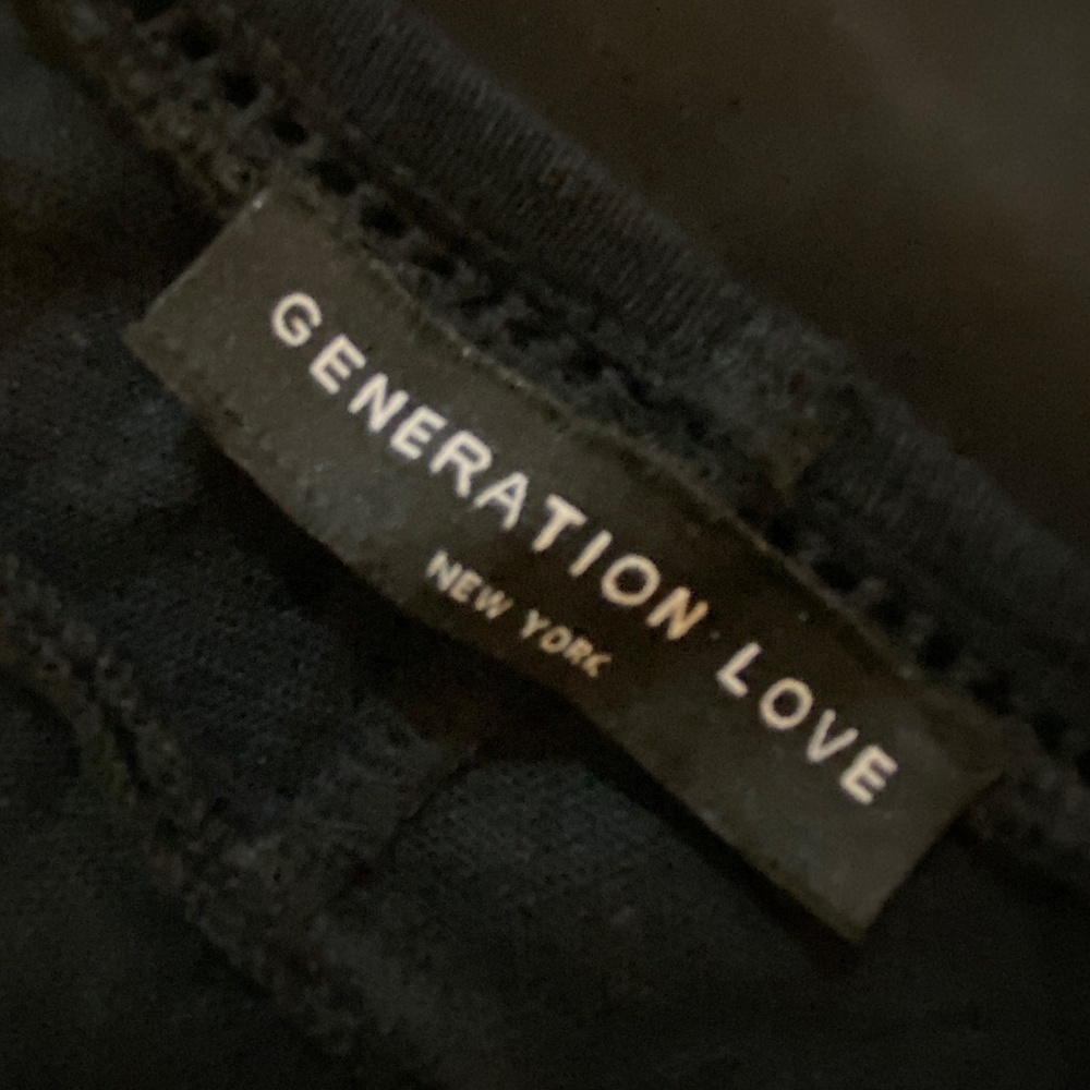 Generation Love New York 100% Linen Black Lace Blouse Tank Top Size Small - Picture 9 of 12